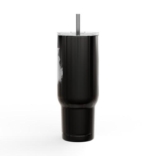 40oz Engraved Skull Reaper Tumbler with Lid — Insulated Travel Cup