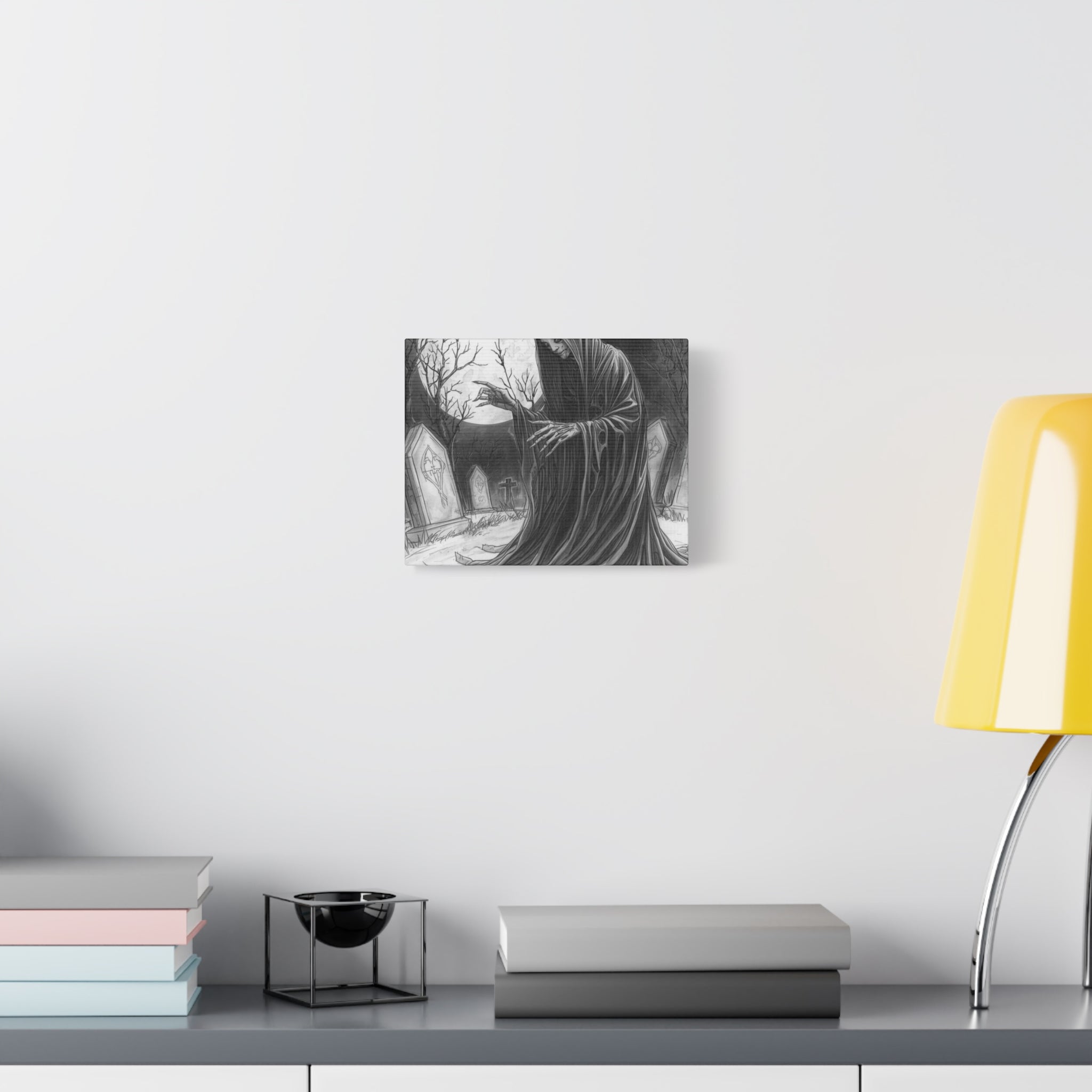 Grim Reaper Graveyard Matte Canvas Wall Art