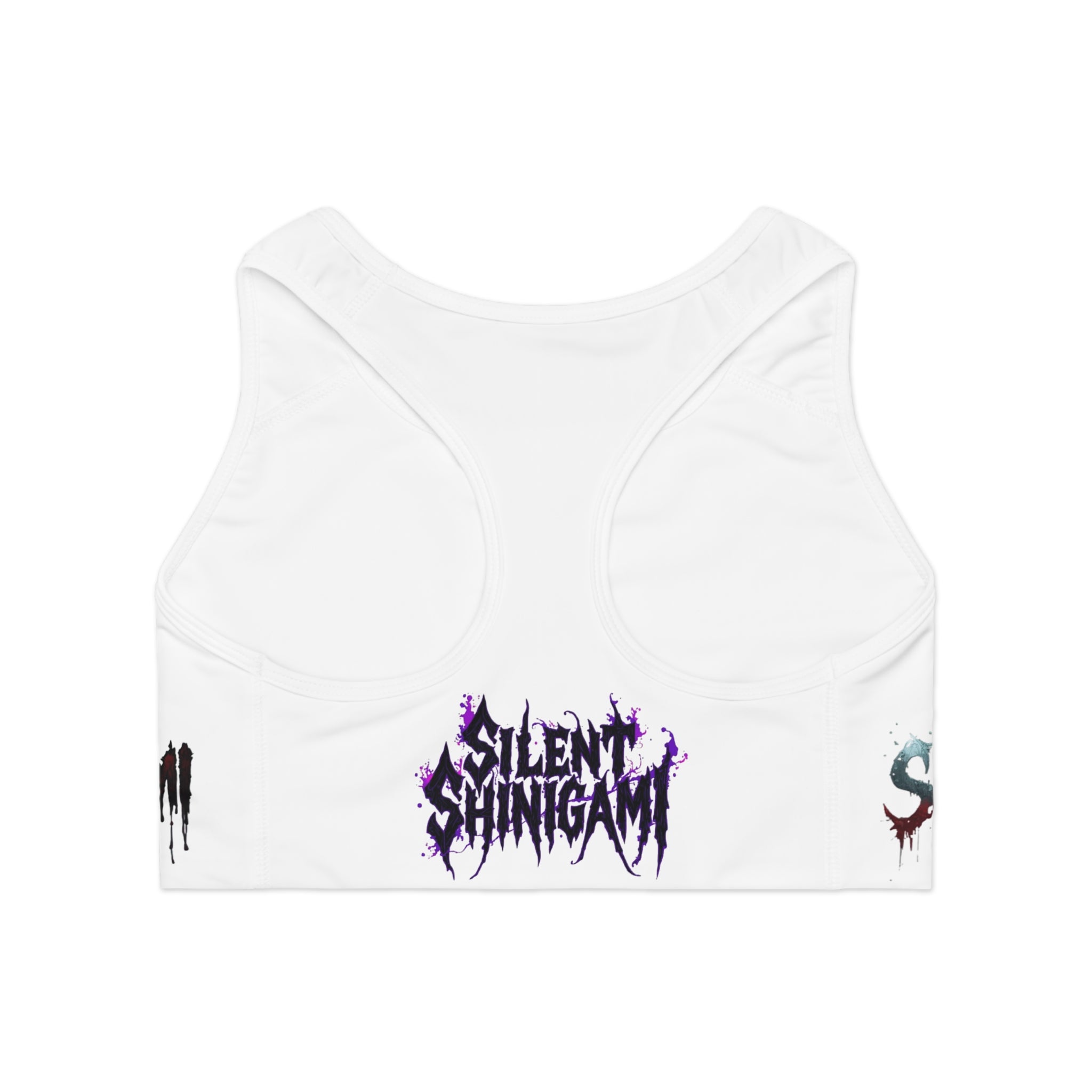 Silent Shinigami Demon Wing Sports Bra — Gothic Anime Athletic Top