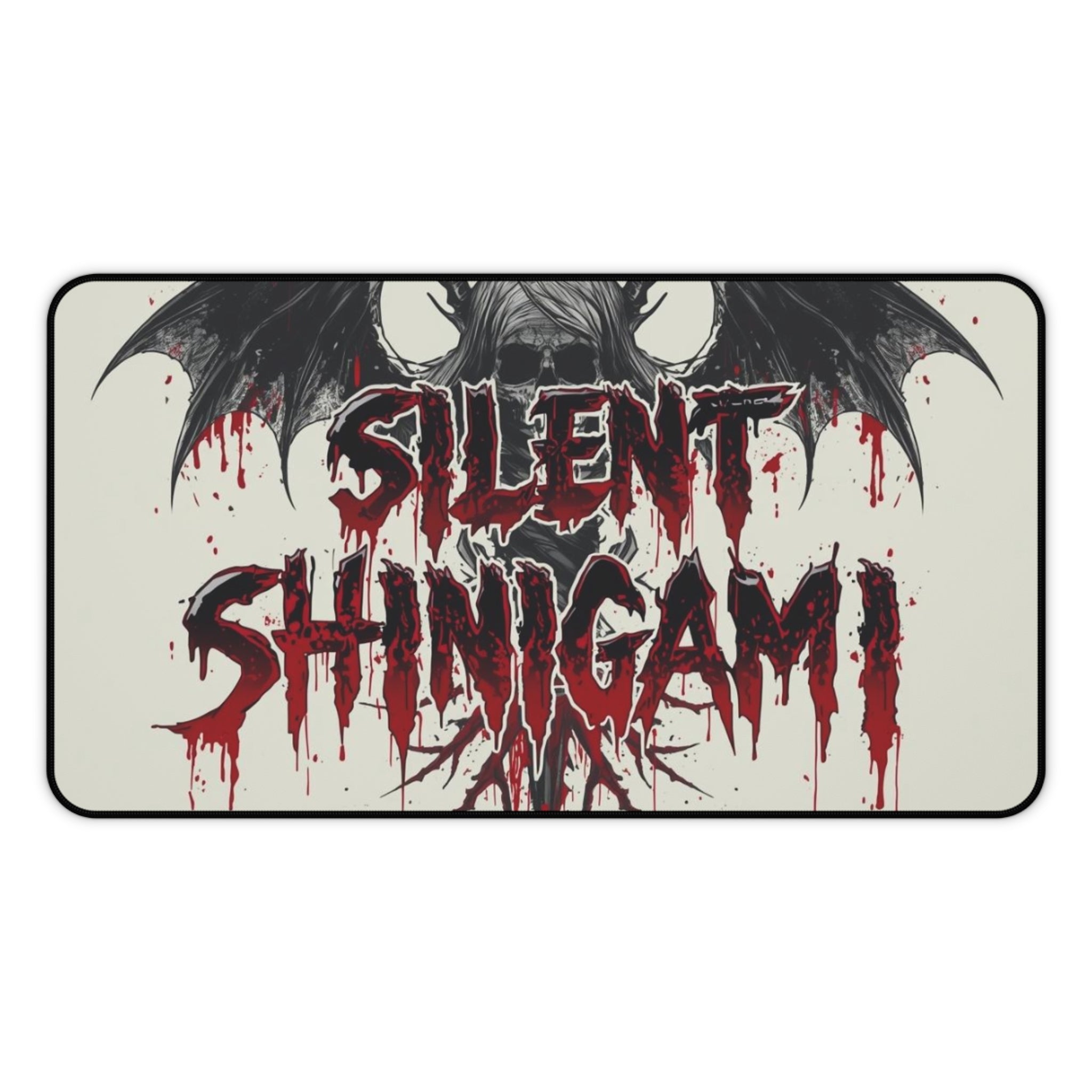 Silent Shinigami Desk Mat — Gothic Anime Gaming Mouse Pad