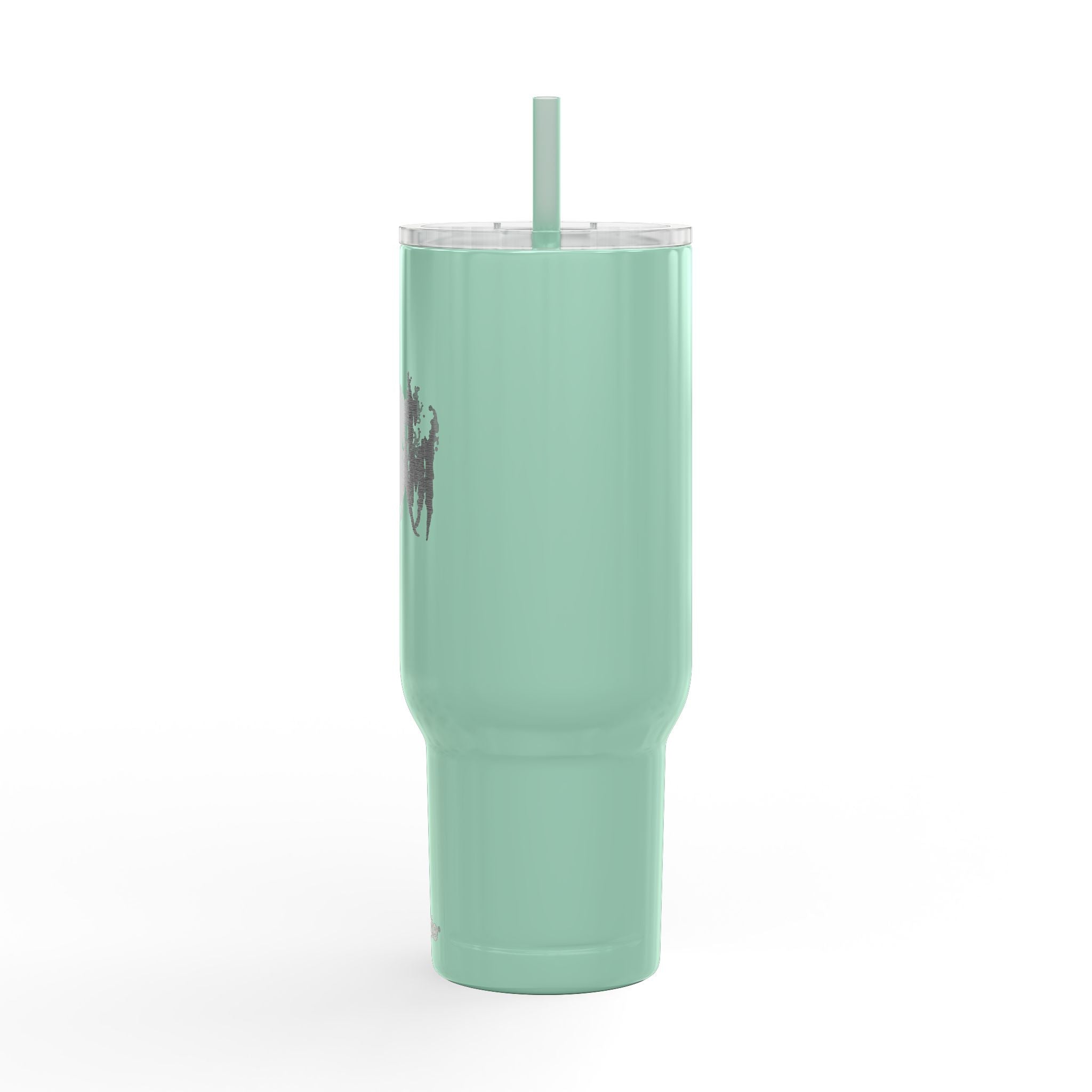 40oz Engraved Skull Reaper Tumbler with Lid — Insulated Travel Cup