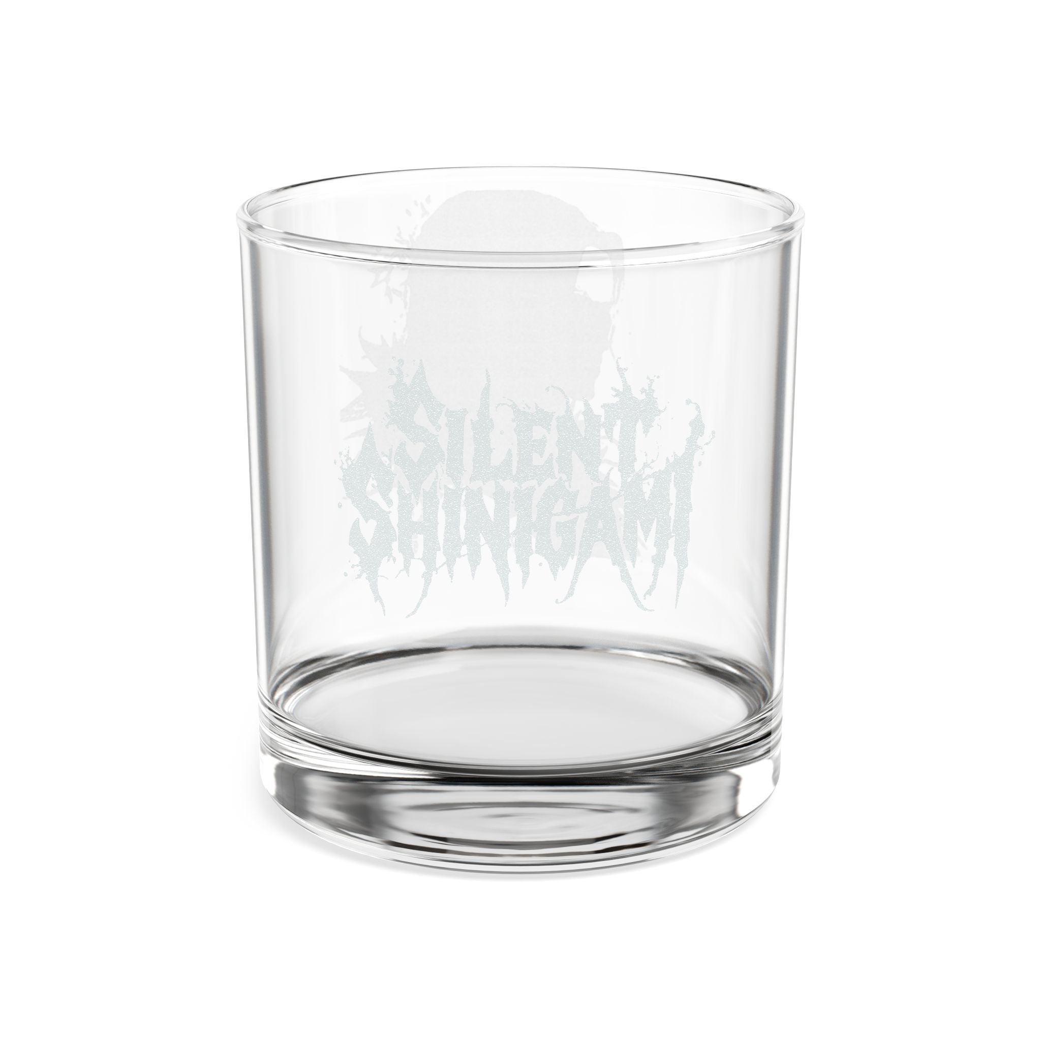 Engraved Whiskey Glass — Silent Shinigami Skull Logo (10.5 oz)