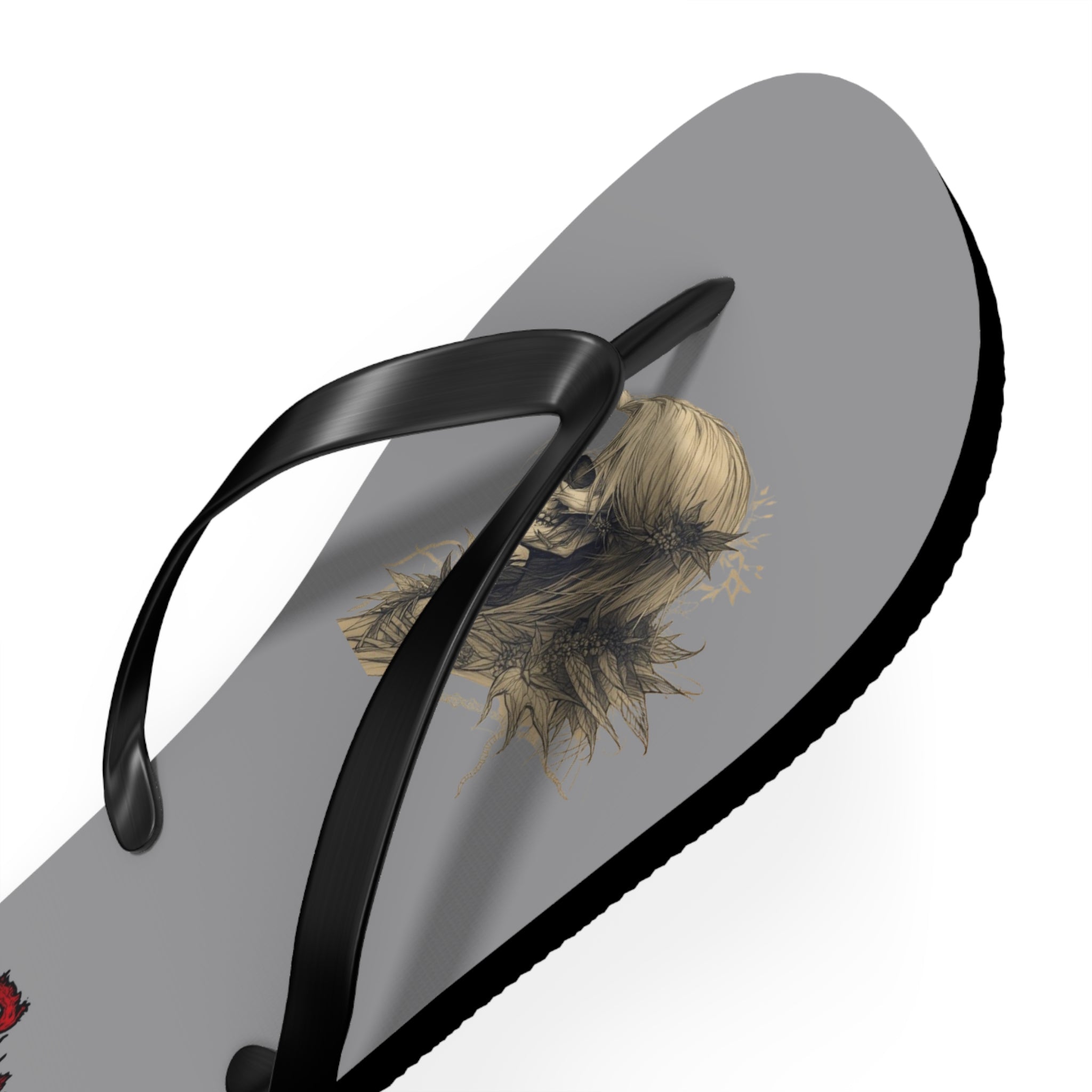Silent Shinigami Flip Flops — Horror Skull Beach Sandals