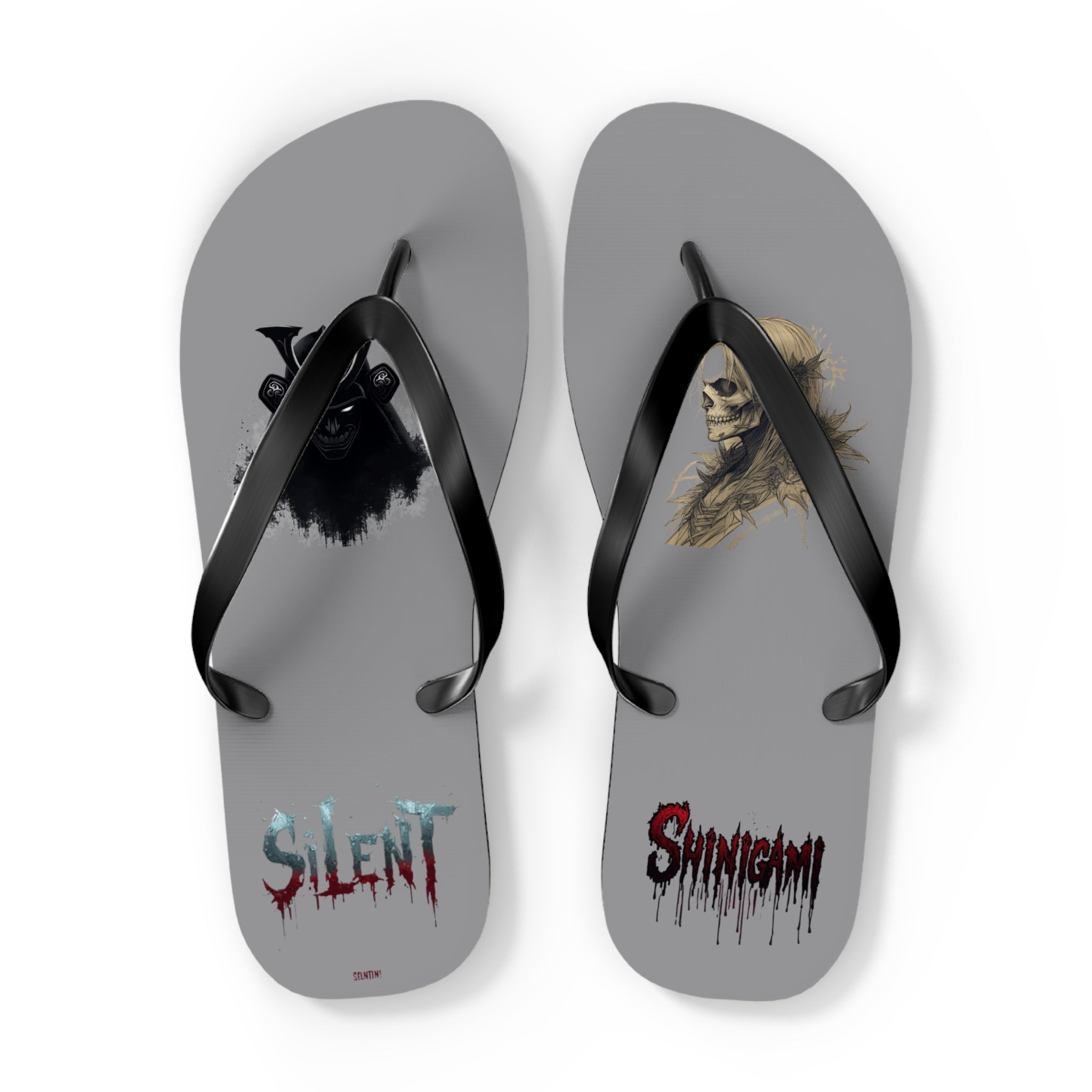 Silent Shinigami Flip Flops — Horror Skull Beach Sandals