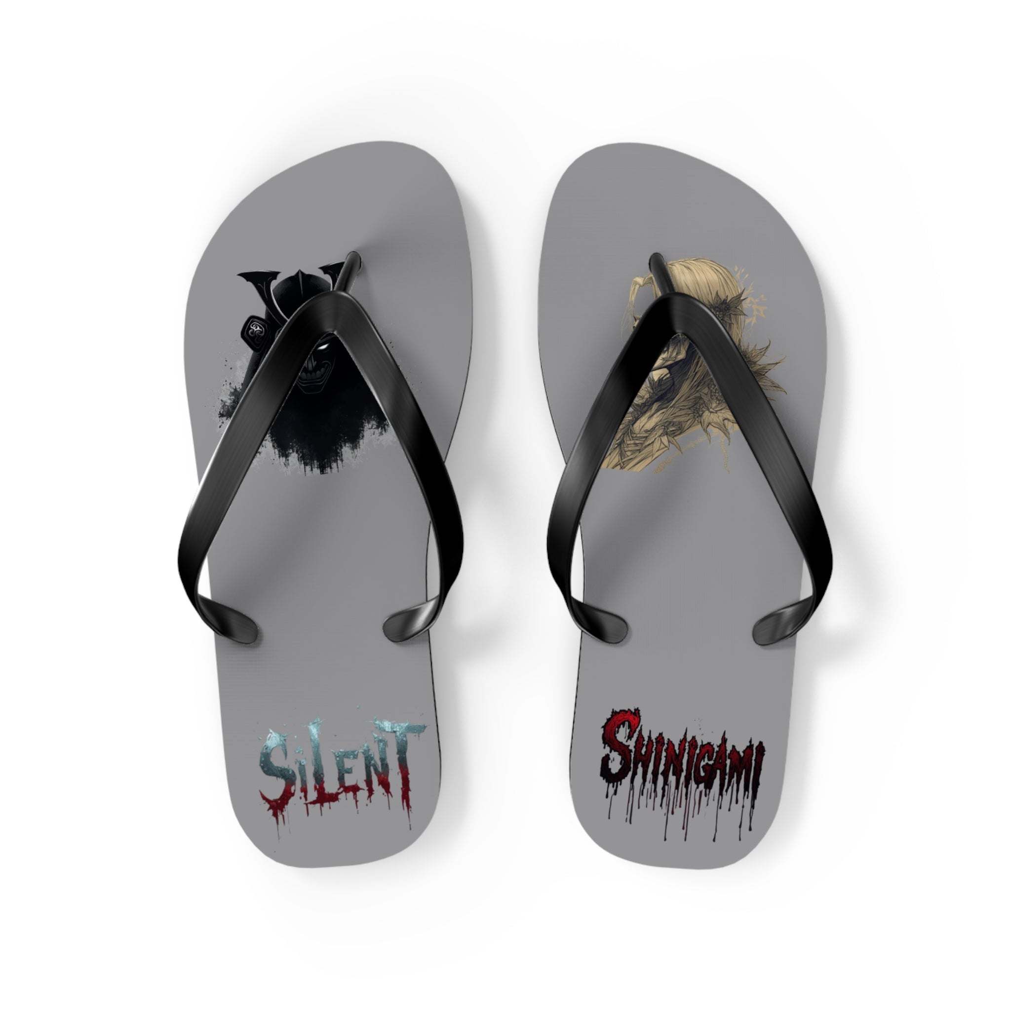 Silent Shinigami Flip Flops — Horror Skull Beach Sandals