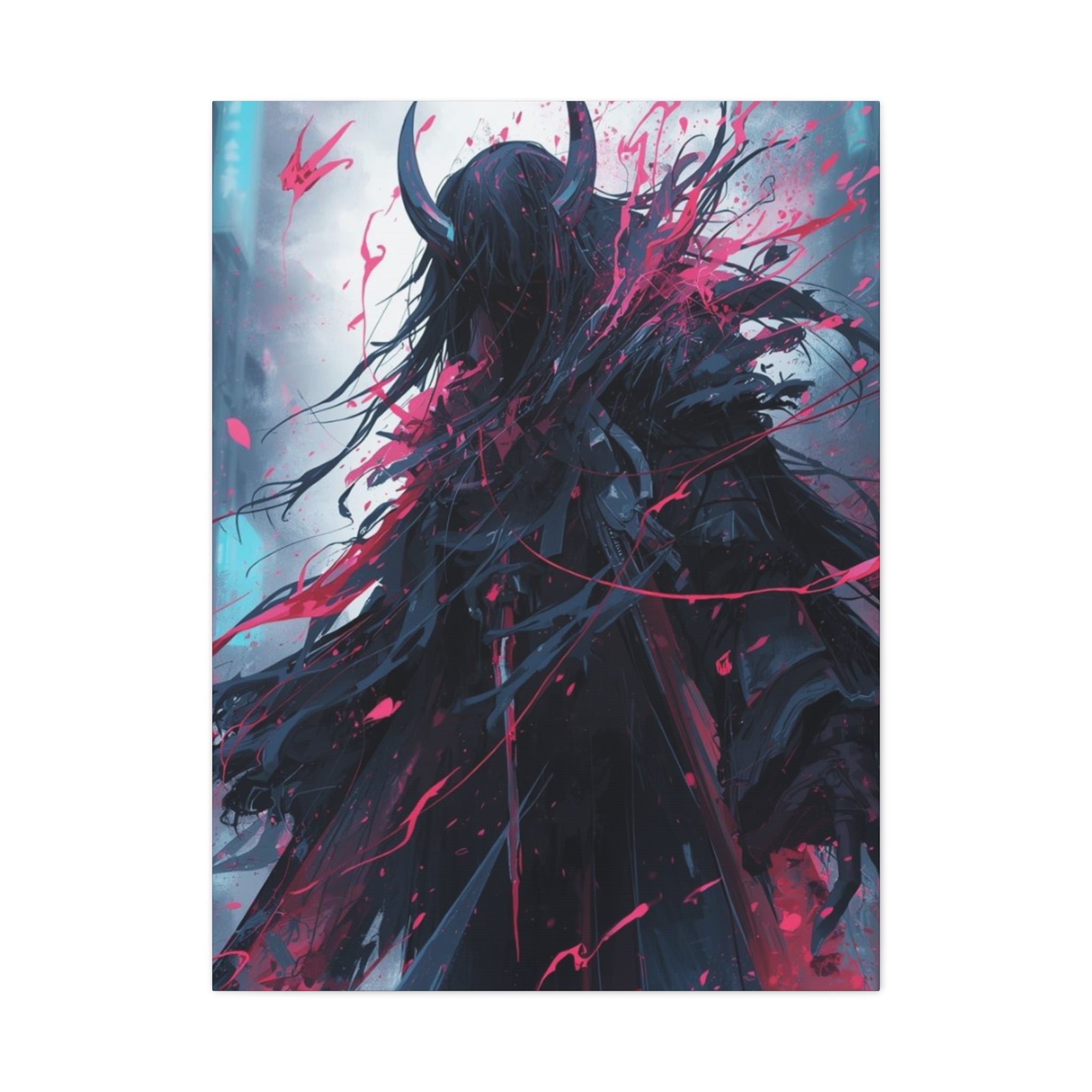 Grim Reaper Graveyard Matte Canvas Wall Art