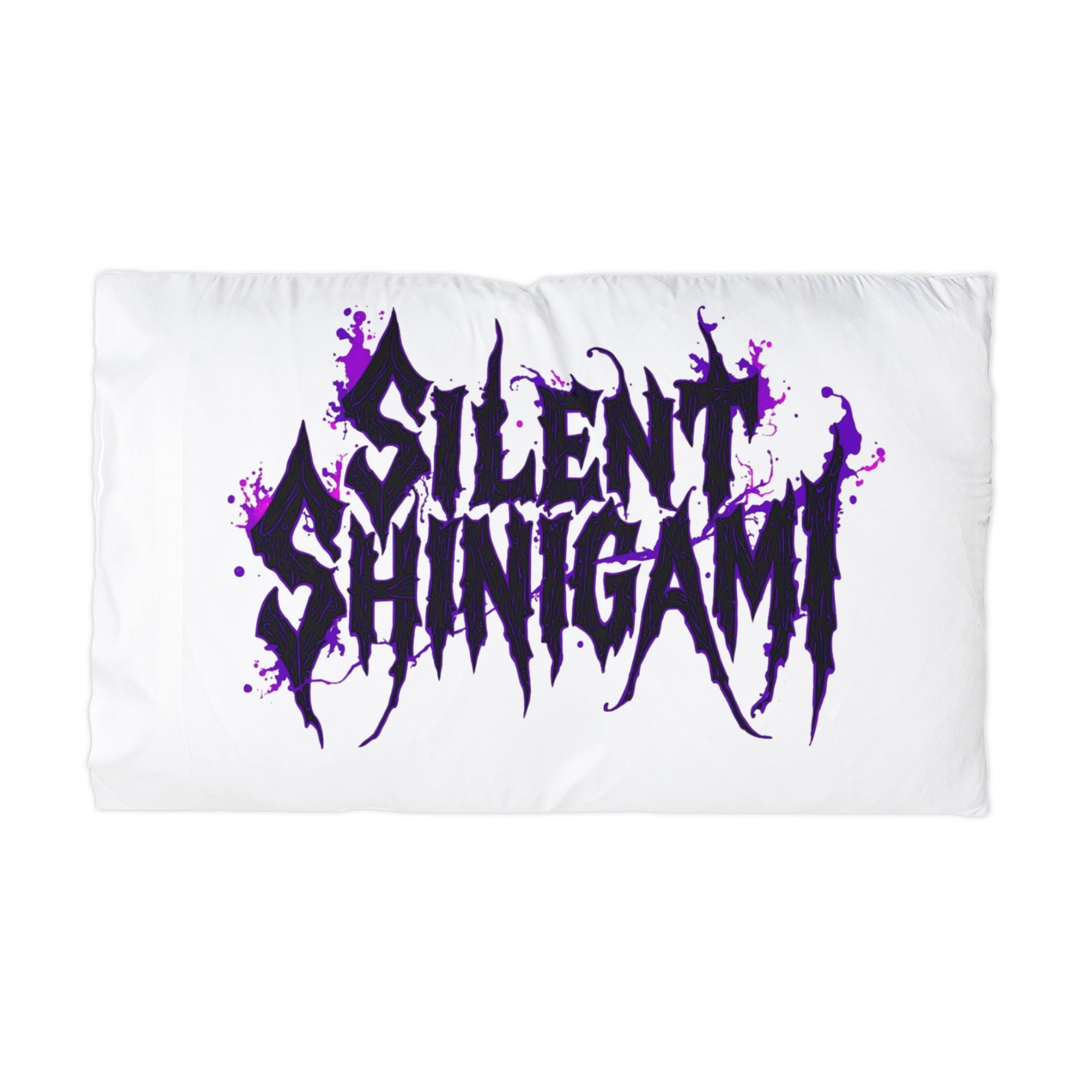 Silent Shinigami Microfiber Pillowcase — Gothic Anime-Inspired Bedroom Décor