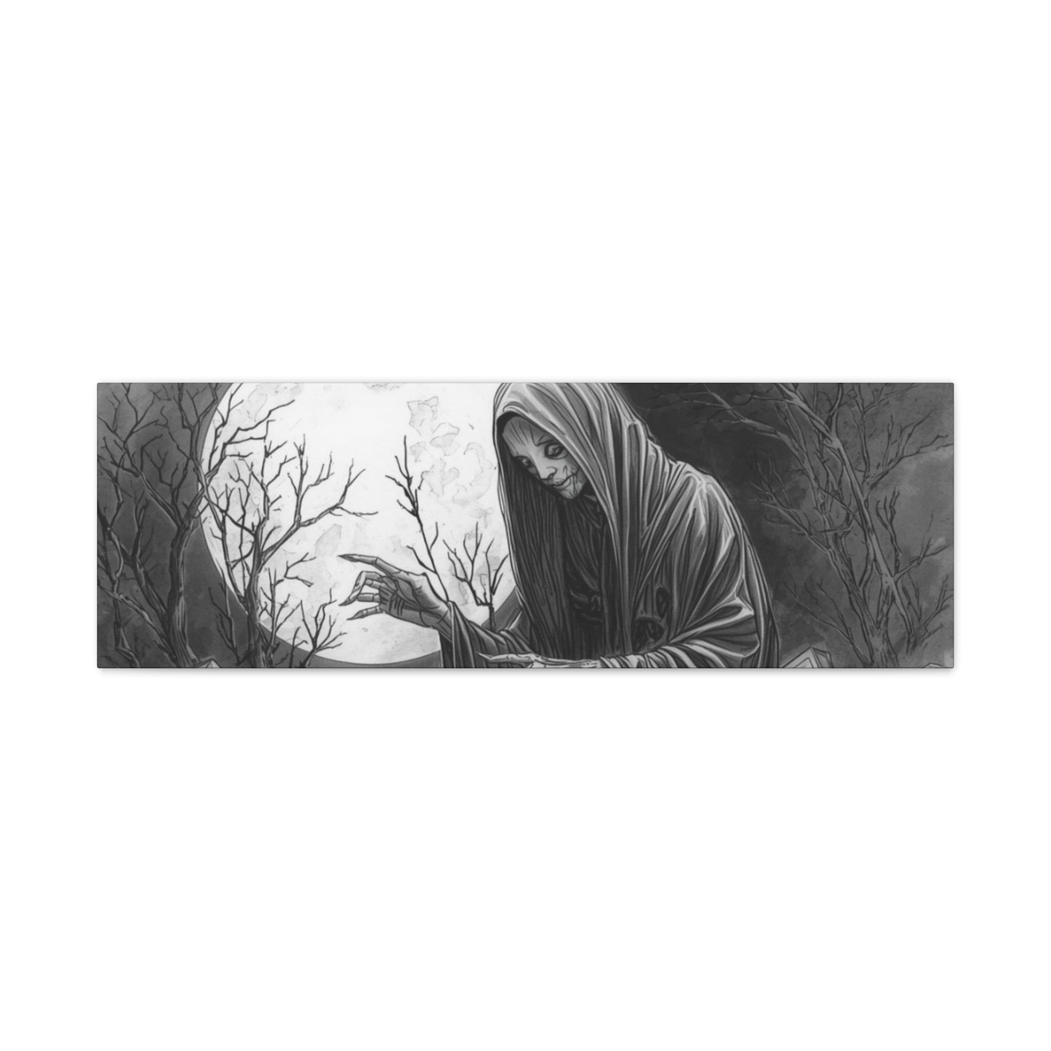 Grim Reaper Graveyard Matte Canvas Wall Art