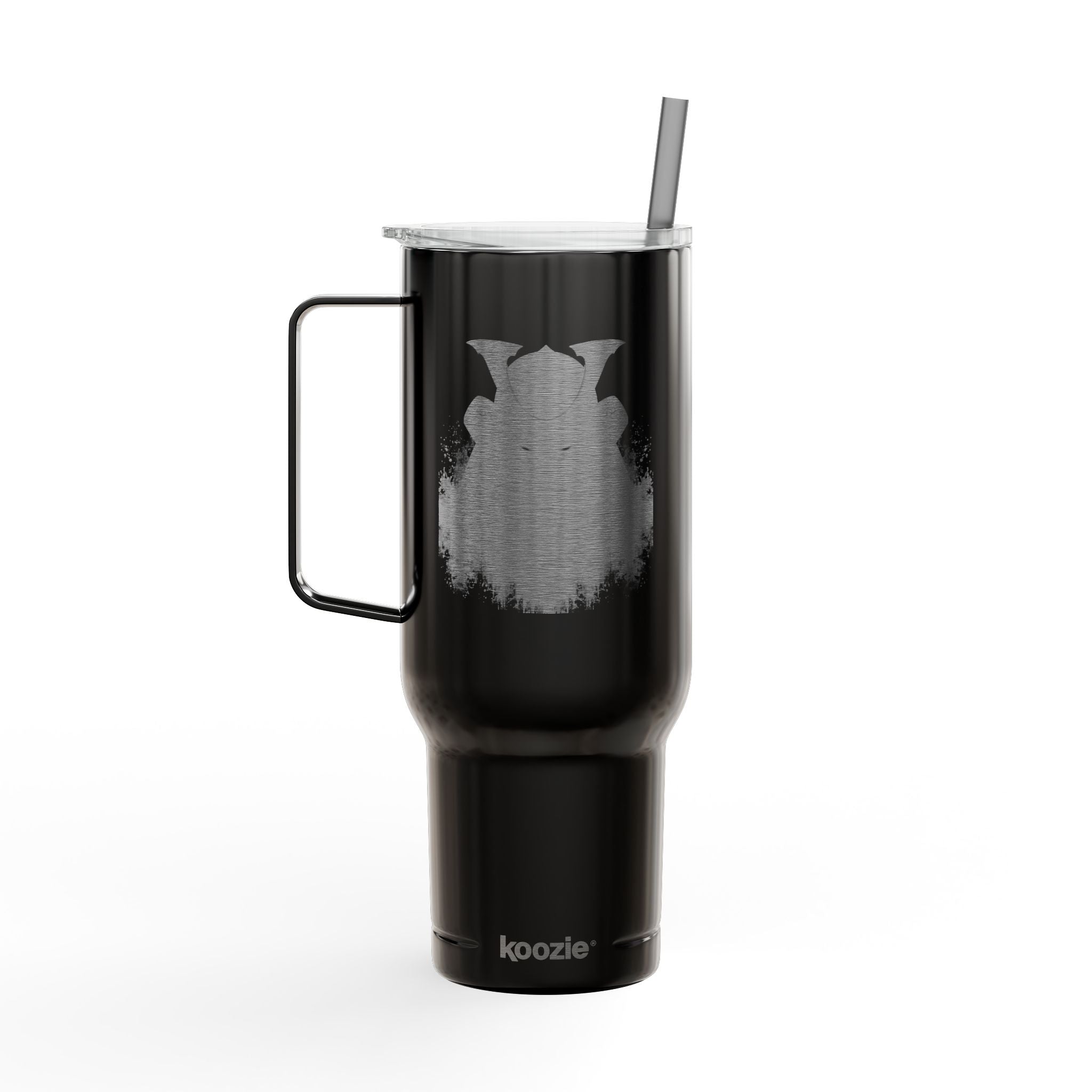 40oz Engraved Skull Reaper Tumbler with Lid — Insulated Travel Cup