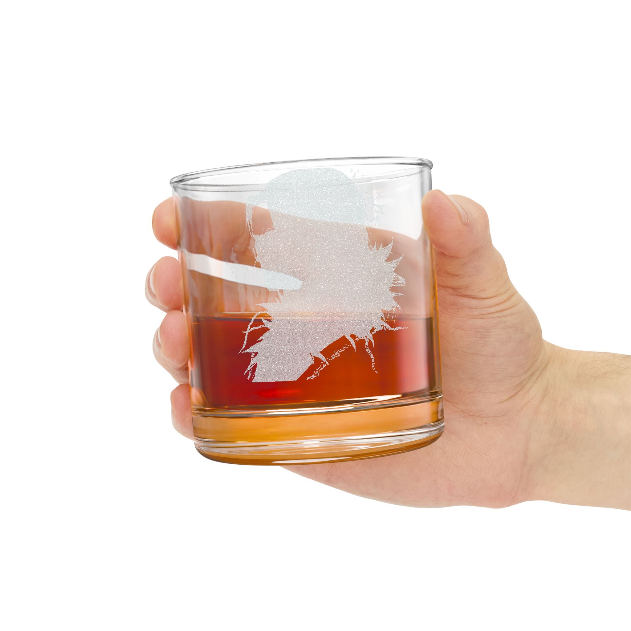 Engraved Whiskey Glass — Silent Shinigami Skull Logo (10.5 oz)