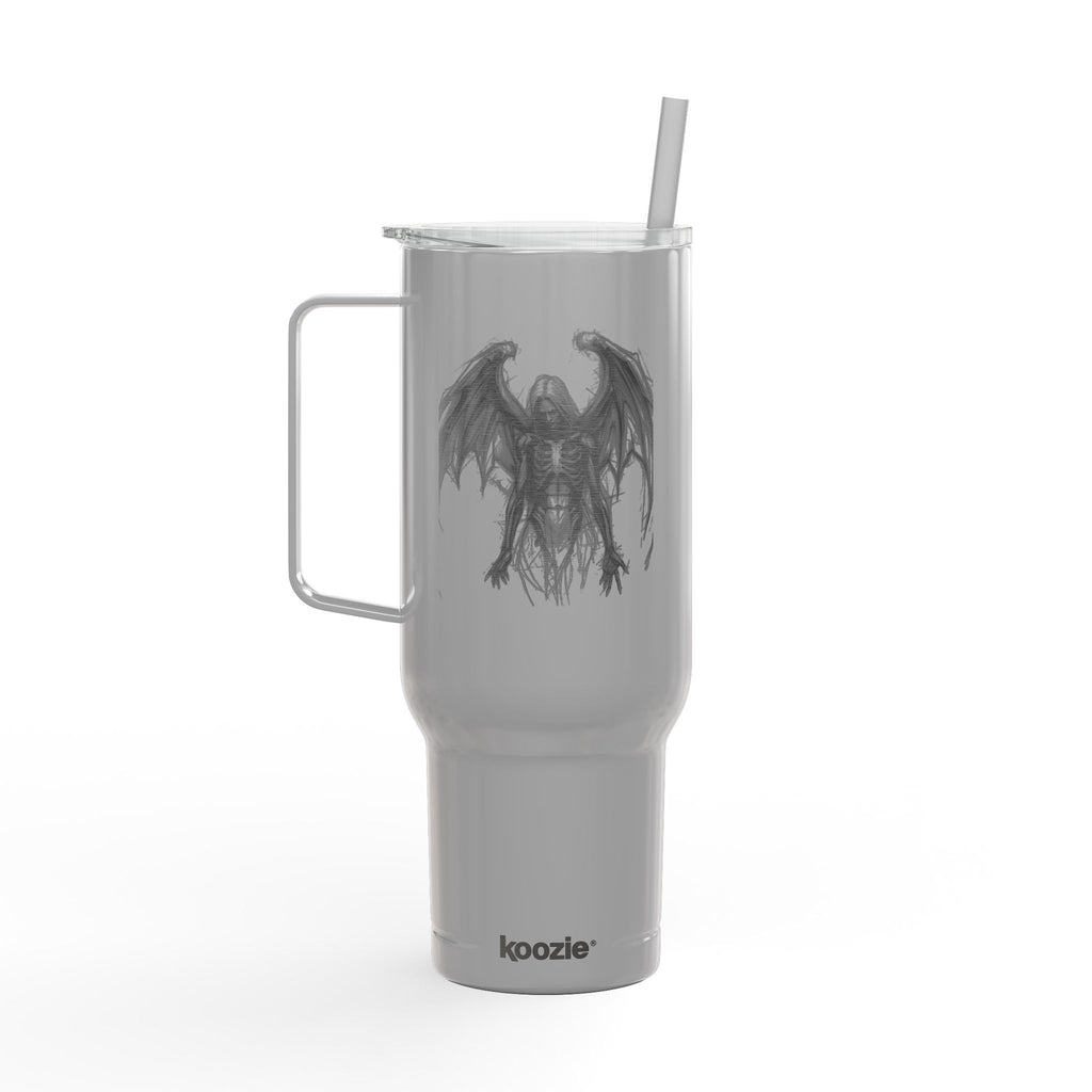 40oz Engraved Skull Reaper Tumbler with Lid — Insulated Travel Cup