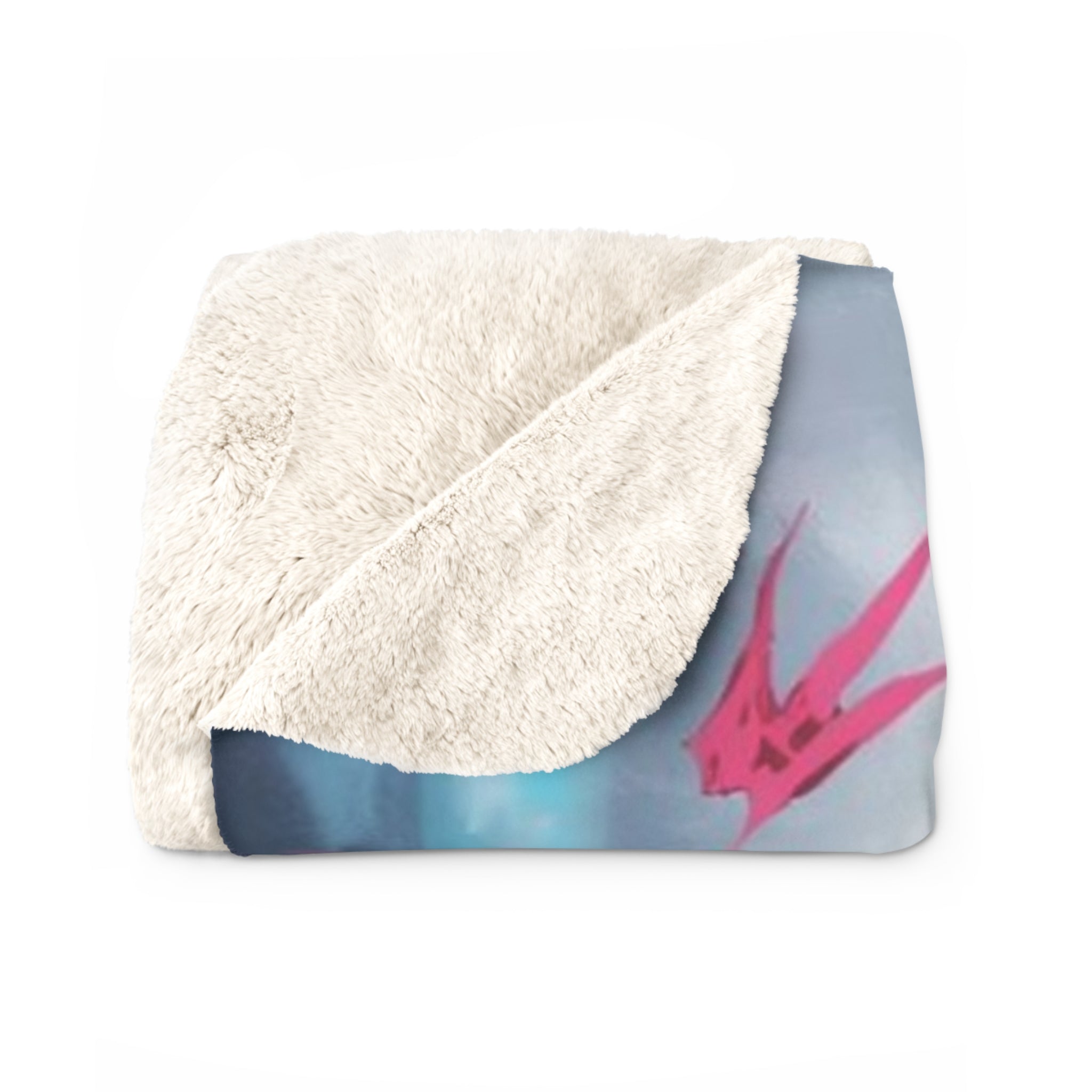 Dark Angel Demon Sherpa Blanket – Gothic Horned Skull Design