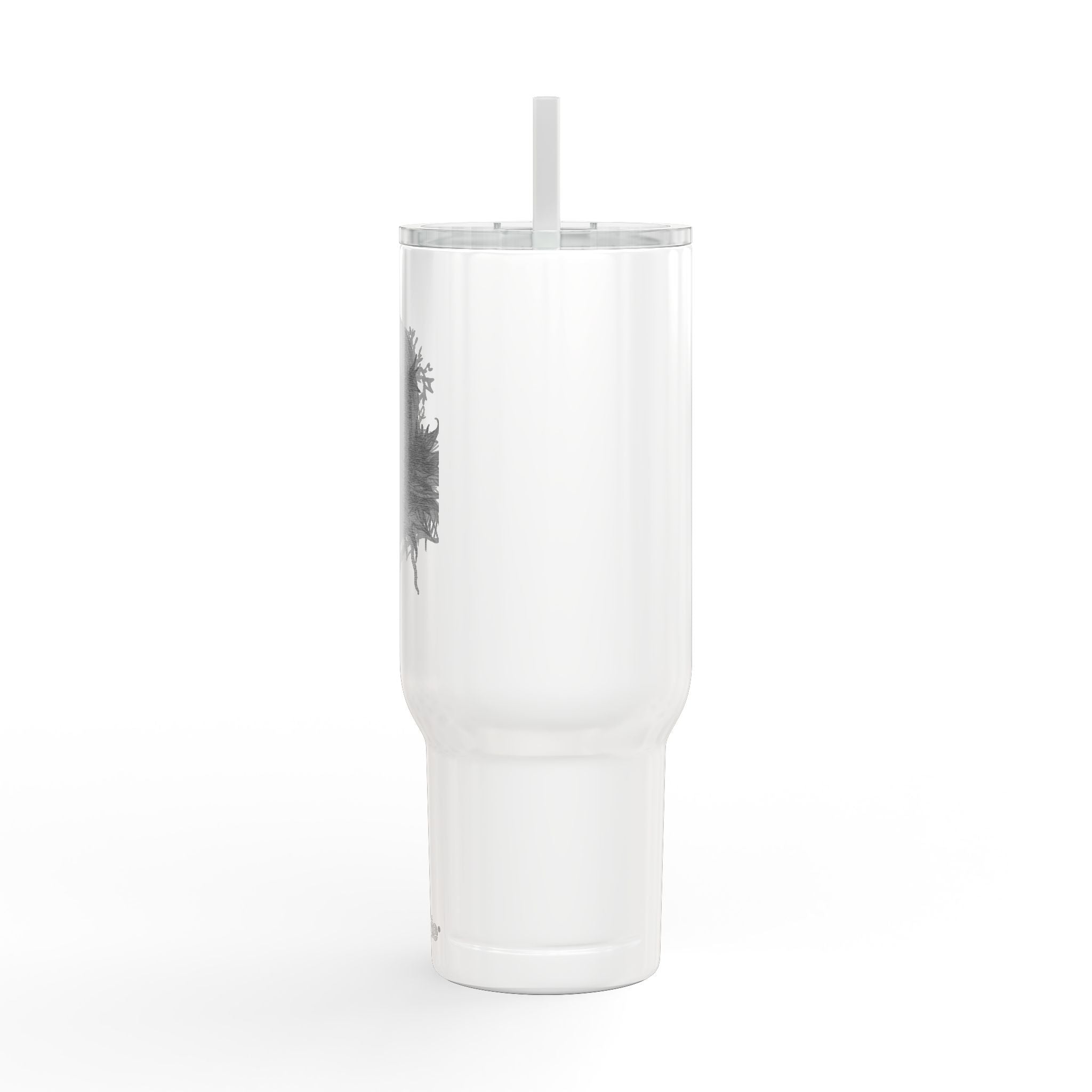 40oz Engraved Skull Reaper Tumbler with Lid — Insulated Travel Cup