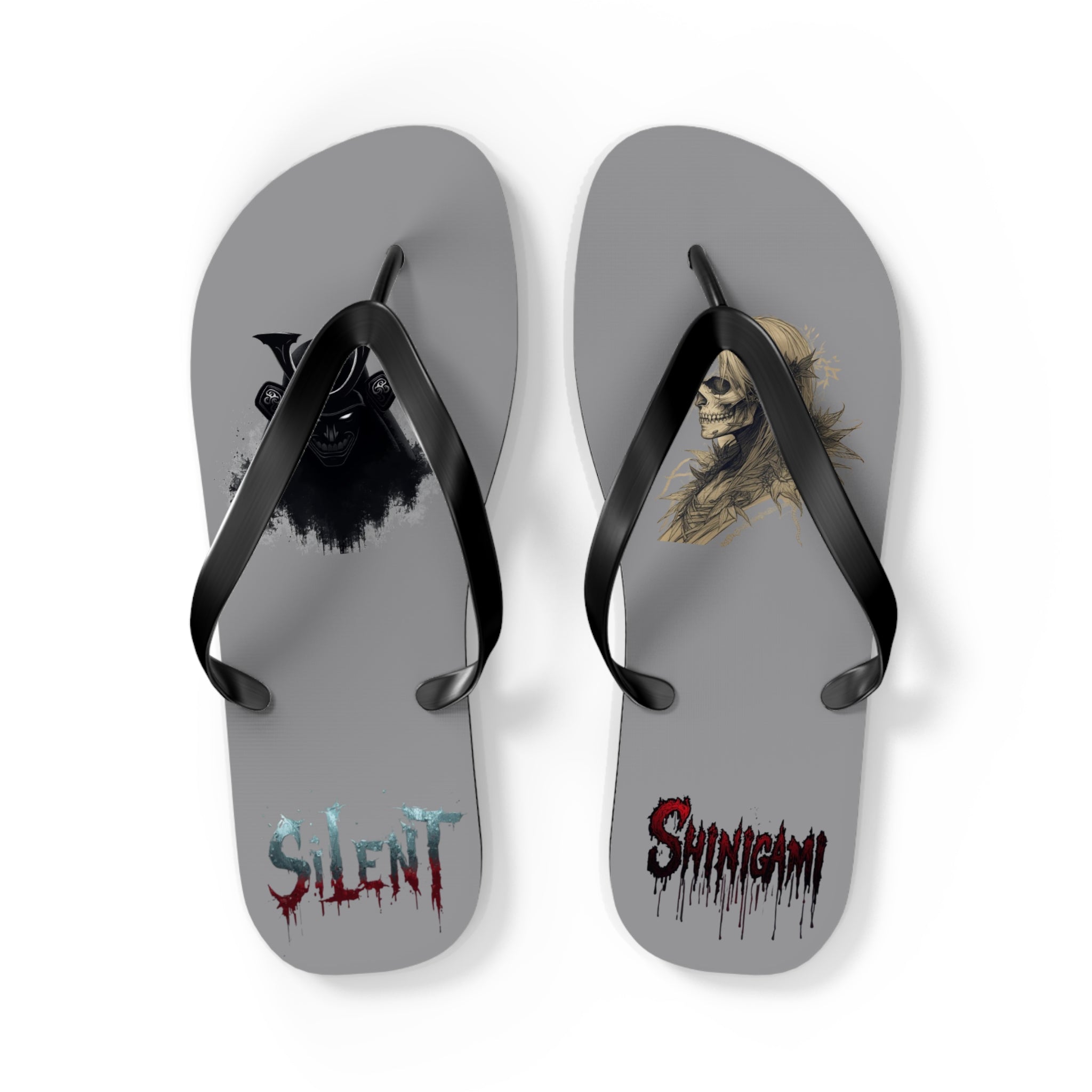 Silent Shinigami Flip Flops — Horror Skull Beach Sandals