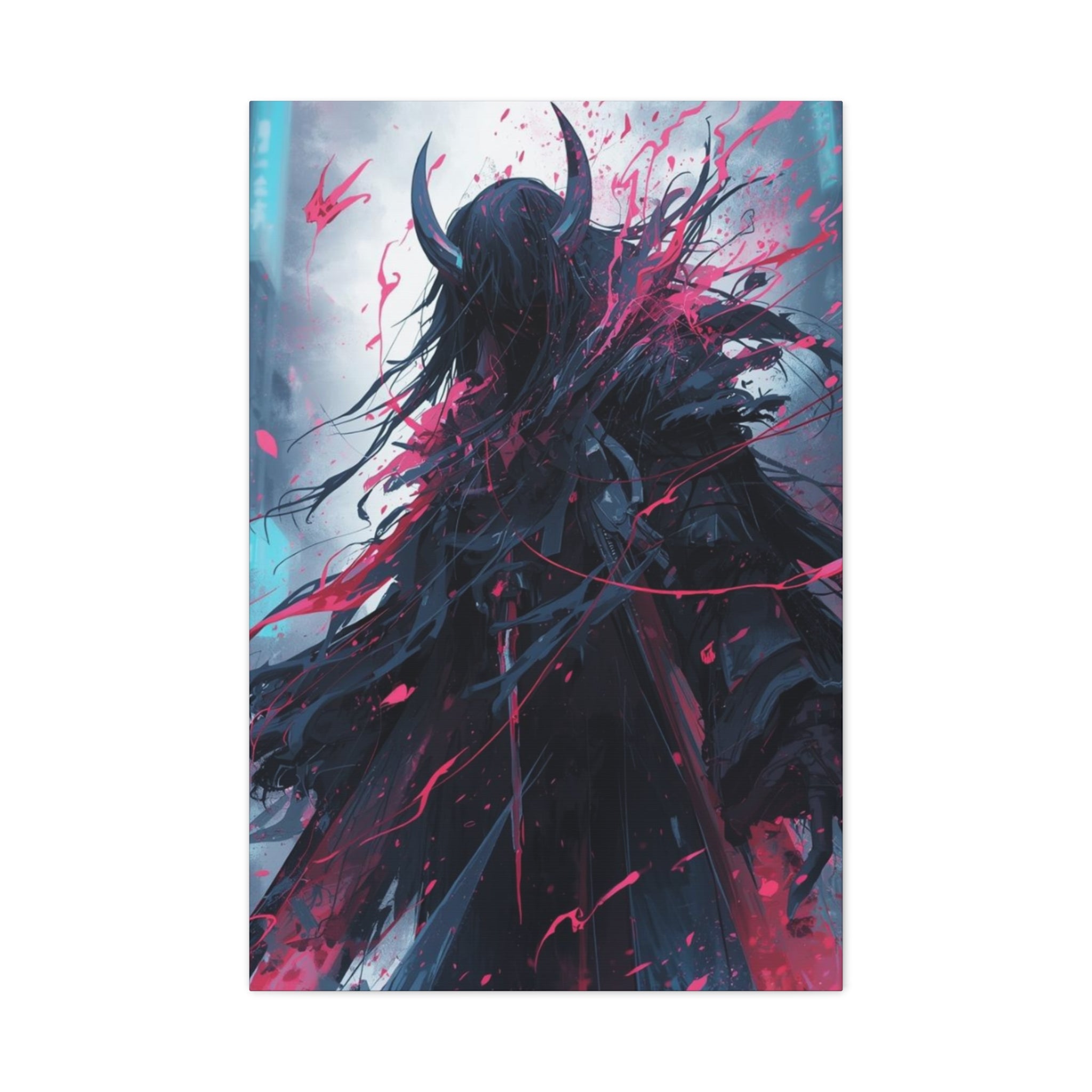 Grim Reaper Graveyard Matte Canvas Wall Art