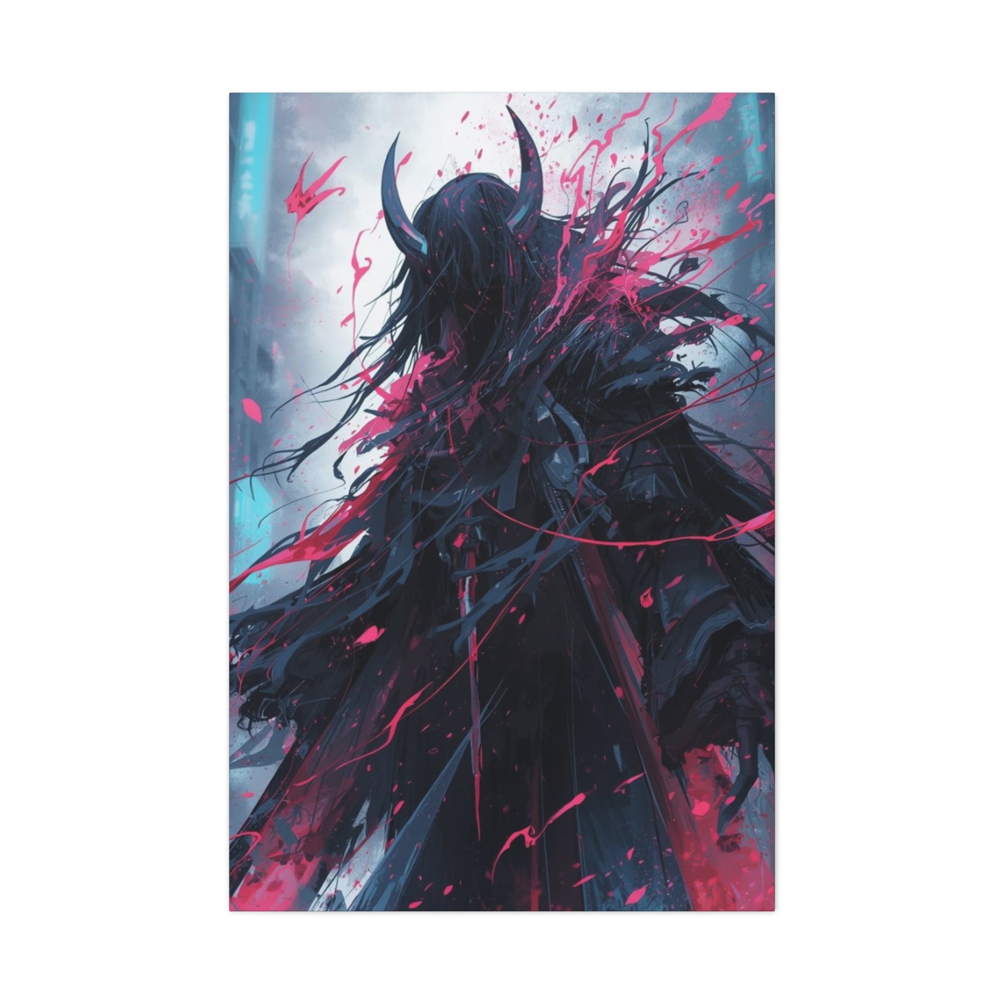 Grim Reaper Graveyard Matte Canvas Wall Art