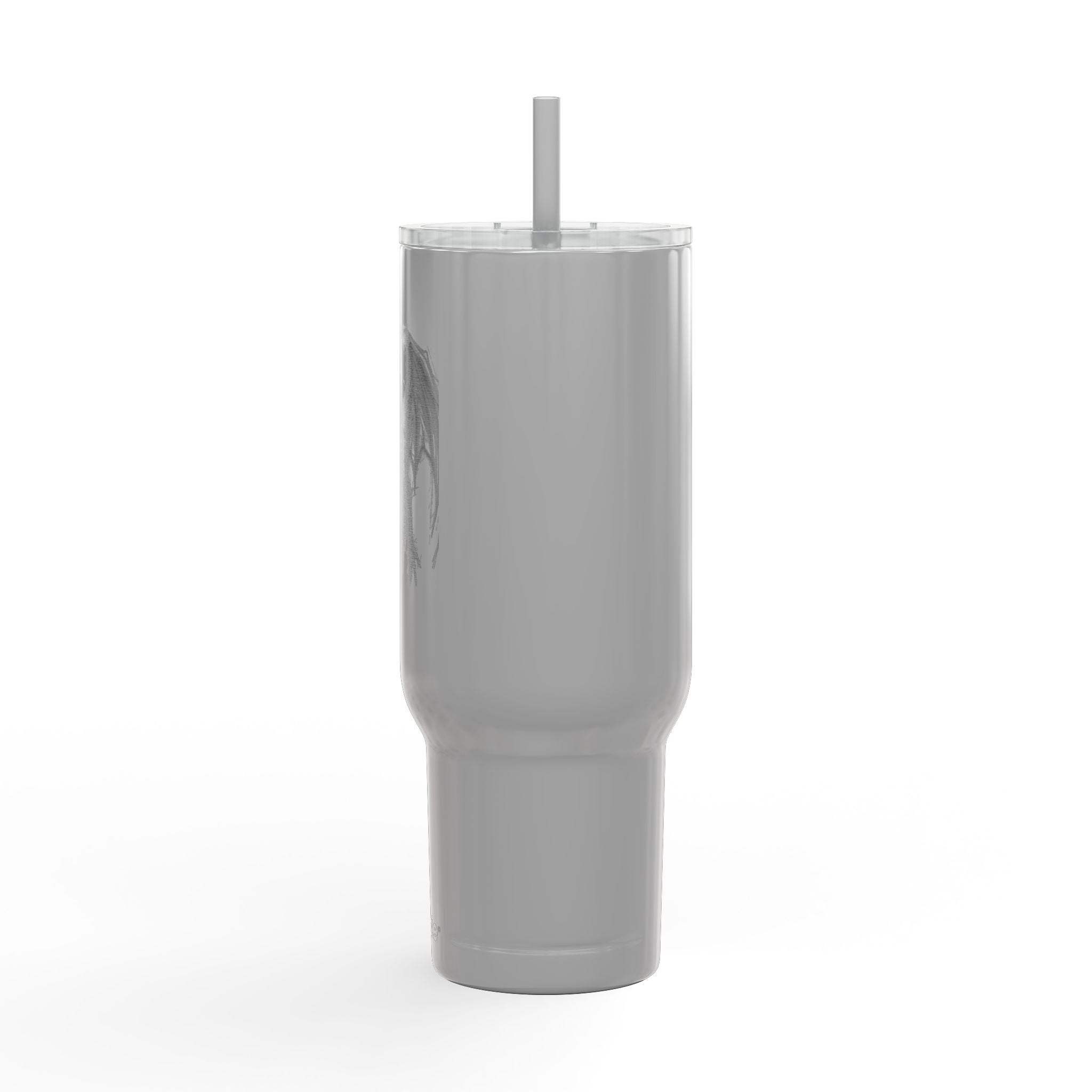 40oz Engraved Skull Reaper Tumbler with Lid — Insulated Travel Cup