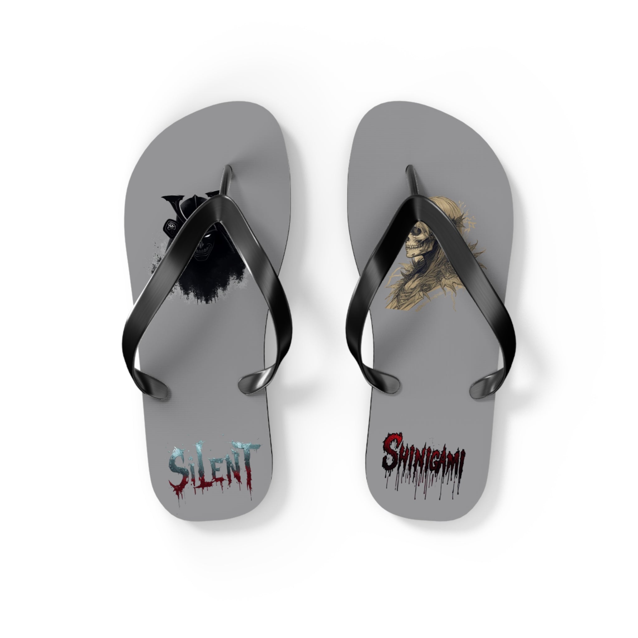 Silent Shinigami Flip Flops — Horror Skull Beach Sandals