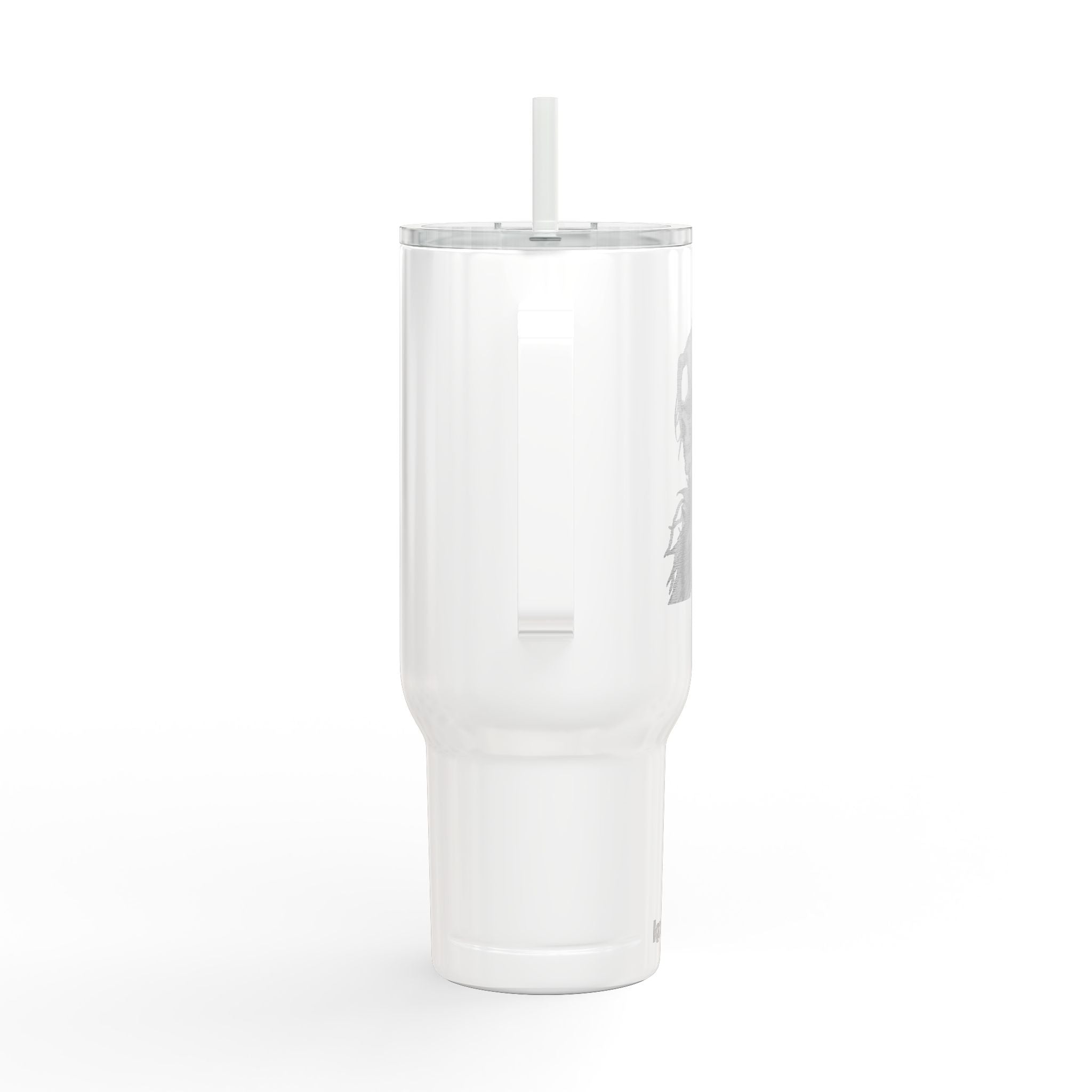 40oz Engraved Skull Reaper Tumbler with Lid — Insulated Travel Cup