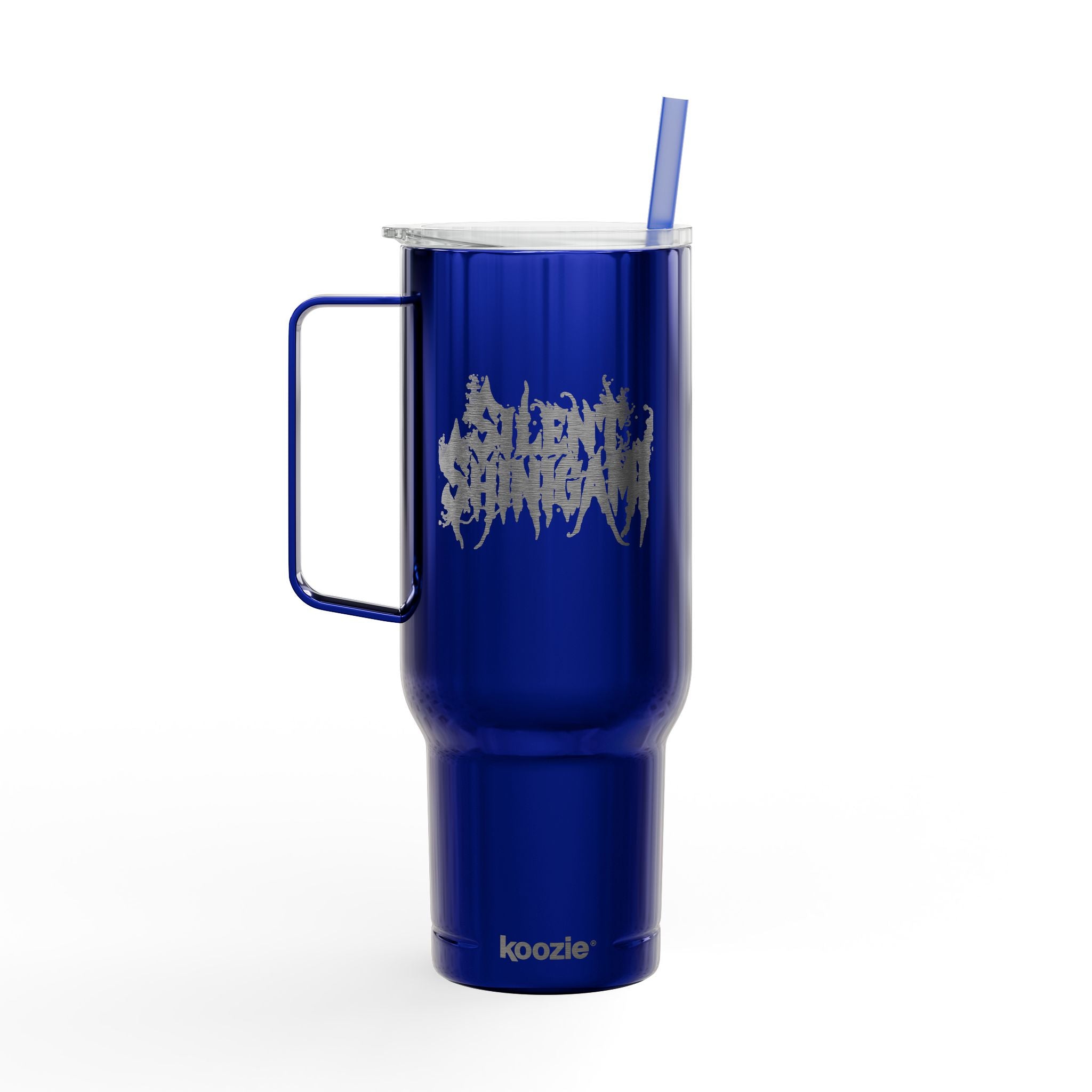 40oz Engraved Skull Reaper Tumbler with Lid — Insulated Travel Cup