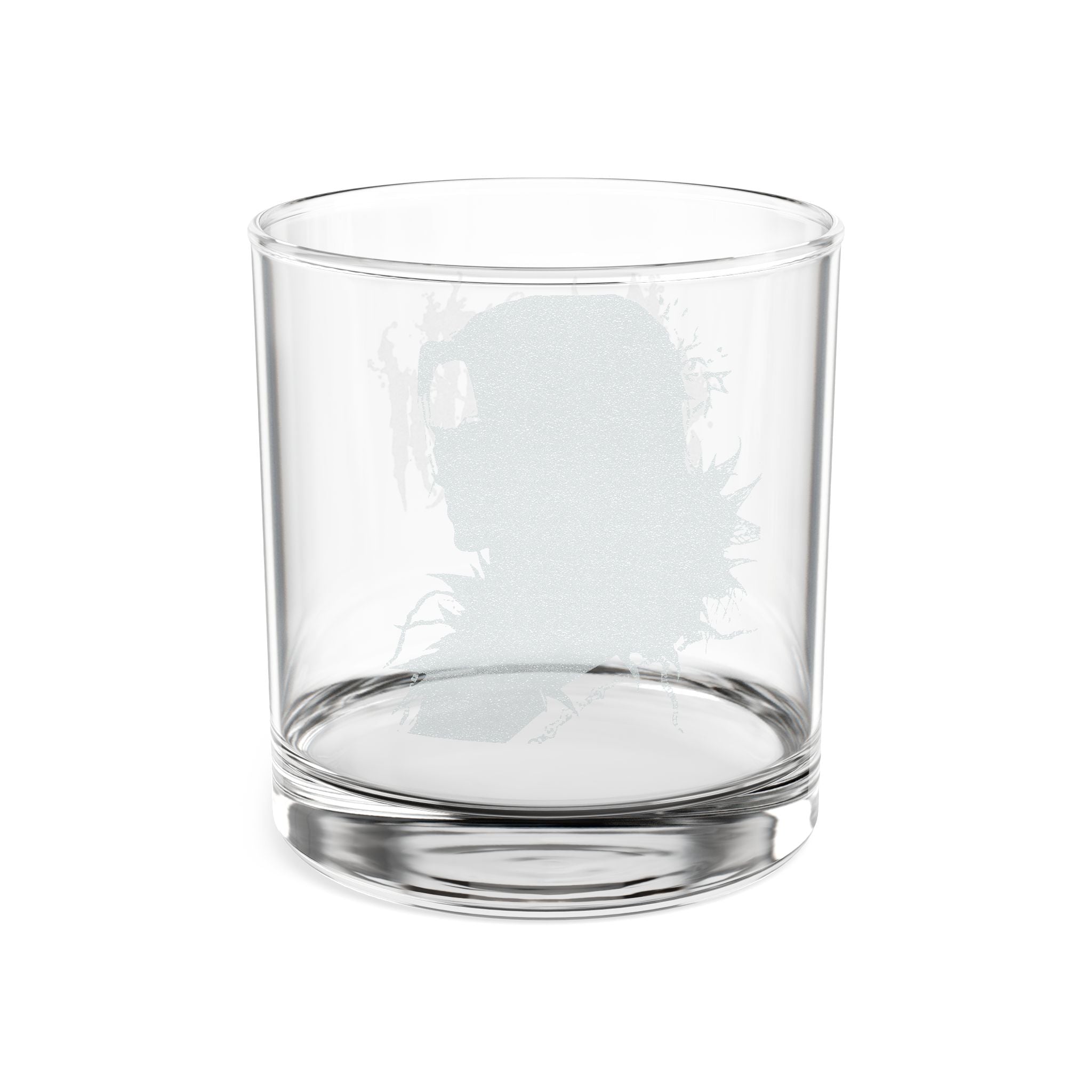 Engraved Whiskey Glass — Silent Shinigami Skull Logo (10.5 oz)