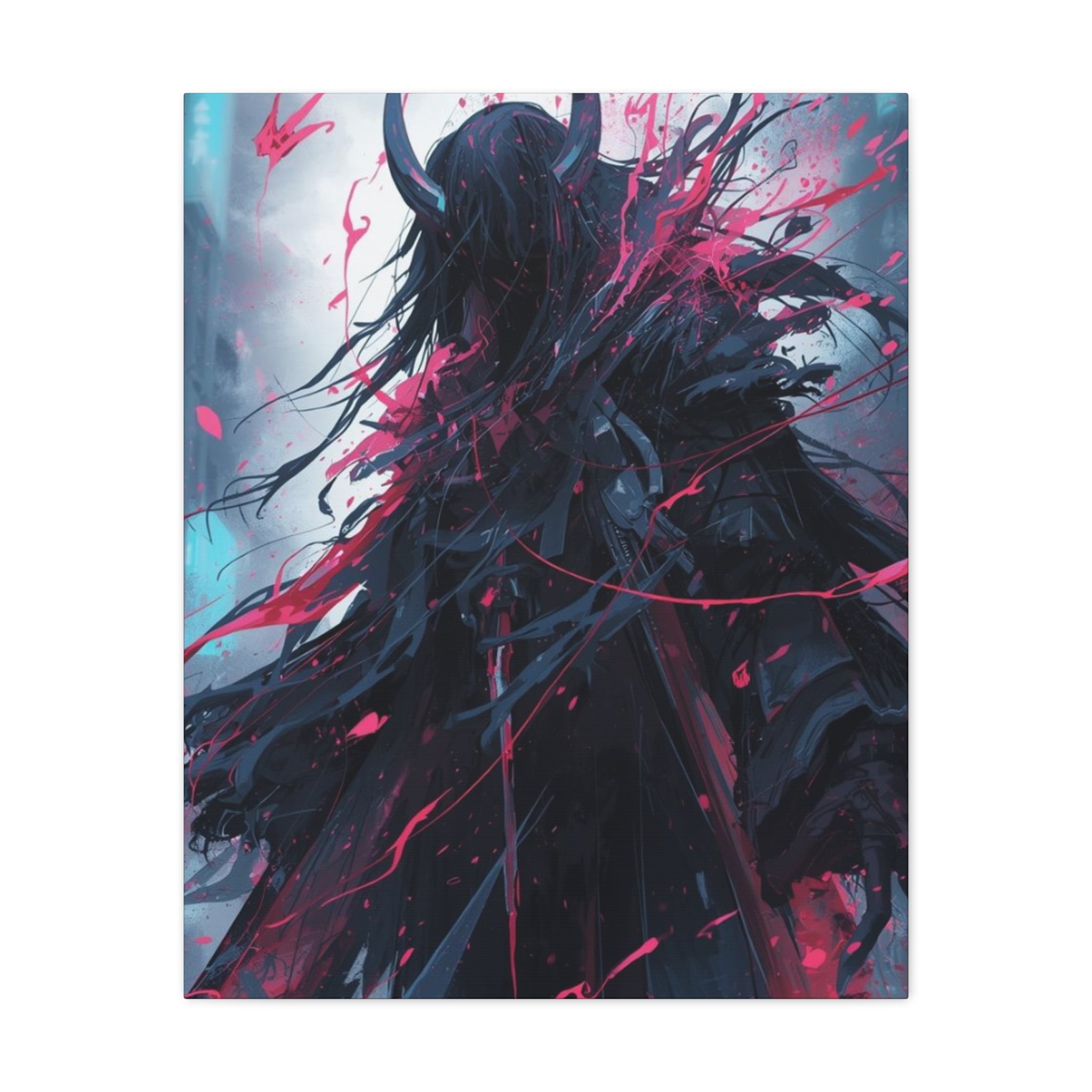 Grim Reaper Graveyard Matte Canvas Wall Art