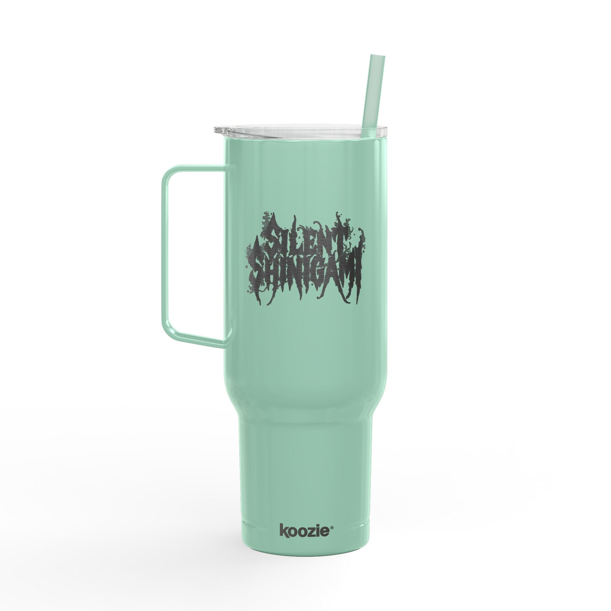 40oz Engraved Skull Reaper Tumbler with Lid — Insulated Travel Cup